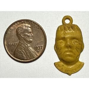 Vintage Cracker Jack "I'm A Bogey Man" Yellow Charm 1G